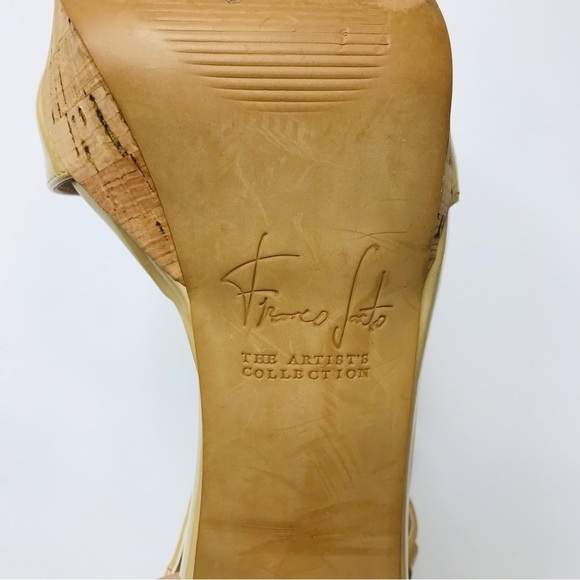 FRANCO SARTO Nude Cork Heels Size 9M - Picture 7 of 9